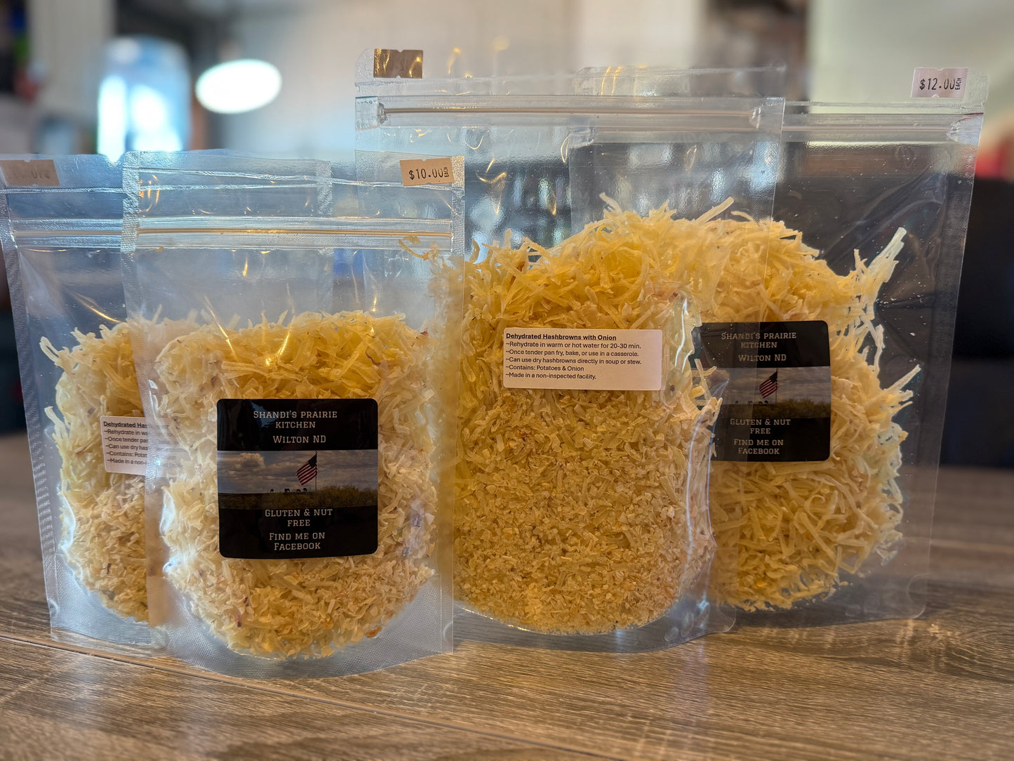 6.5oz Dehydrated Potato Hashbrowns with Onion