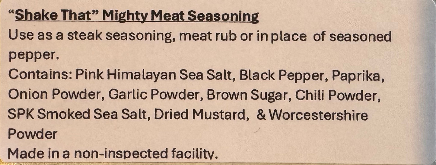 3oz “Shake That” Mighty Meat Seasoning